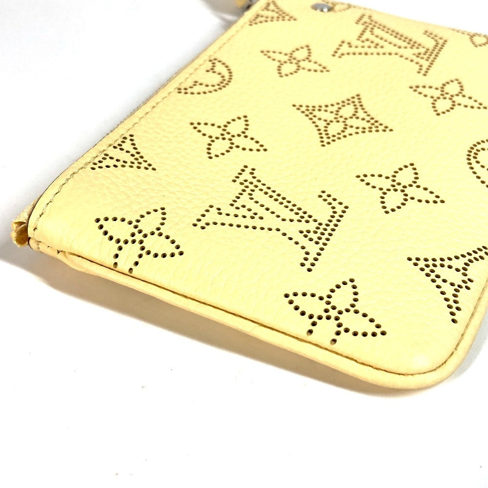 LOUIS VUITTON M81516 Monogram Mahina Pochette Clé Wallet Compact Wallet Coin Purse Keychain Included Japan Limited Color Coin Case Monogram Mahina Leather Unisex Banana Yellow