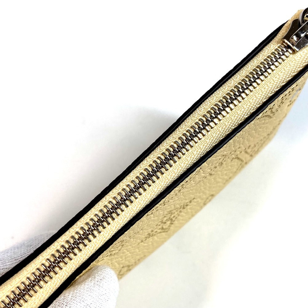 LOUIS VUITTON M81516 Monogram Mahina Pochette Clé Wallet Compact Wallet Coin Purse Keychain Included Japan Limited Color Coin Case Monogram Mahina Leather Unisex Banana Yellow