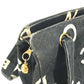 CHANEL Logo Allover Pattern Bag Tote Bag Shoulder Bicolor Shoulder Bag Leather/Canvas Women's Black
