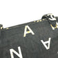 CHANEL Logo Allover Pattern Bag Tote Bag Shoulder Bicolor Shoulder Bag Leather/Canvas Women's Black