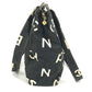 CHANEL Logo Allover Pattern Bag Tote Bag Shoulder Bicolor Shoulder Bag Leather/Canvas Women's Black