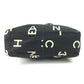 CHANEL Logo Allover Pattern Bag Tote Bag Shoulder Bicolor Shoulder Bag Leather/Canvas Women's Black