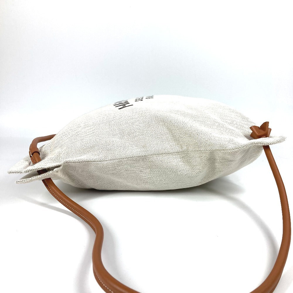 HERMES Logo Sack Aline MM Sack Aline MM Bag Rucksack Toile Chevron Unisex Beige