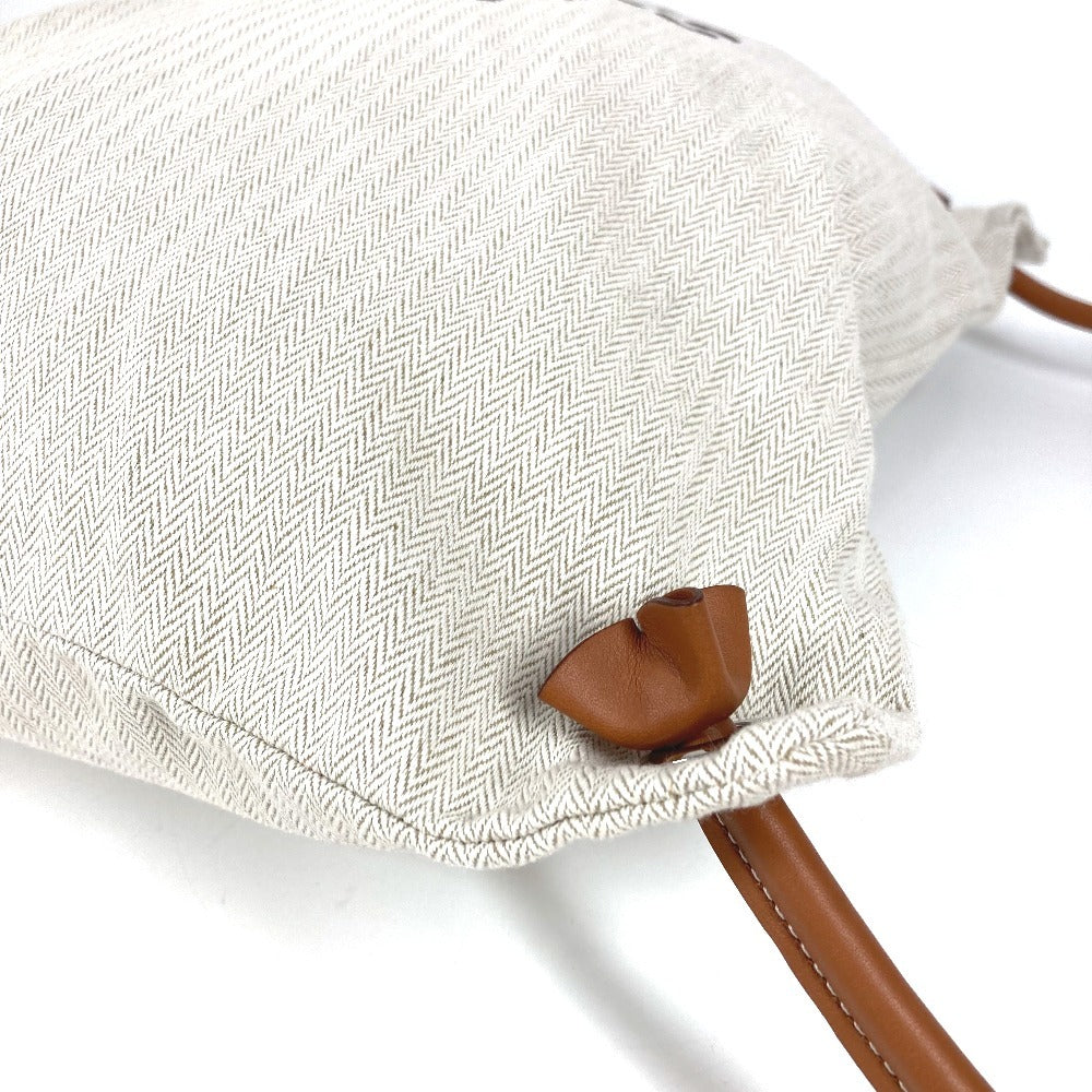 HERMES Logo Sack Aline MM Sack Aline MM Bag Rucksack Toile Chevron Unisex Beige