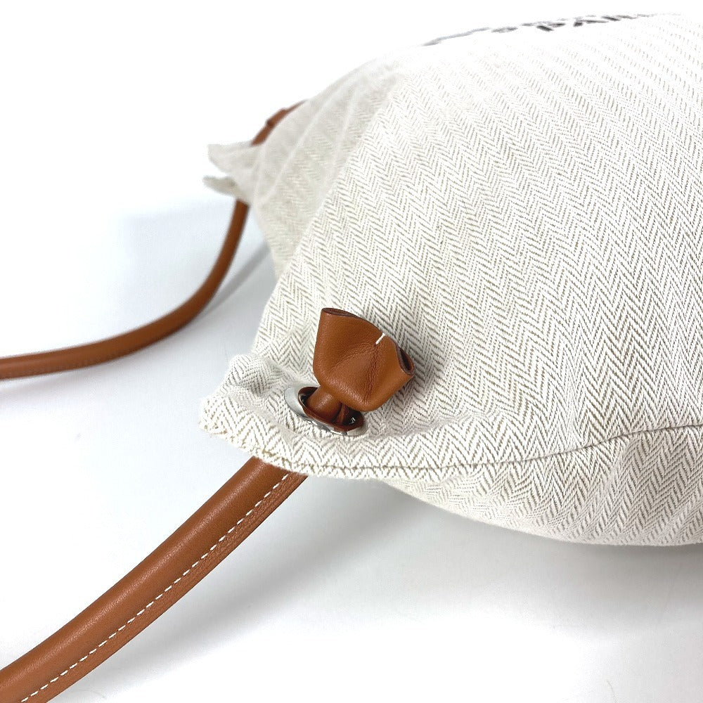 HERMES Logo Sack Aline MM Sack Aline MM Bag Rucksack Toile Chevron Unisex Beige