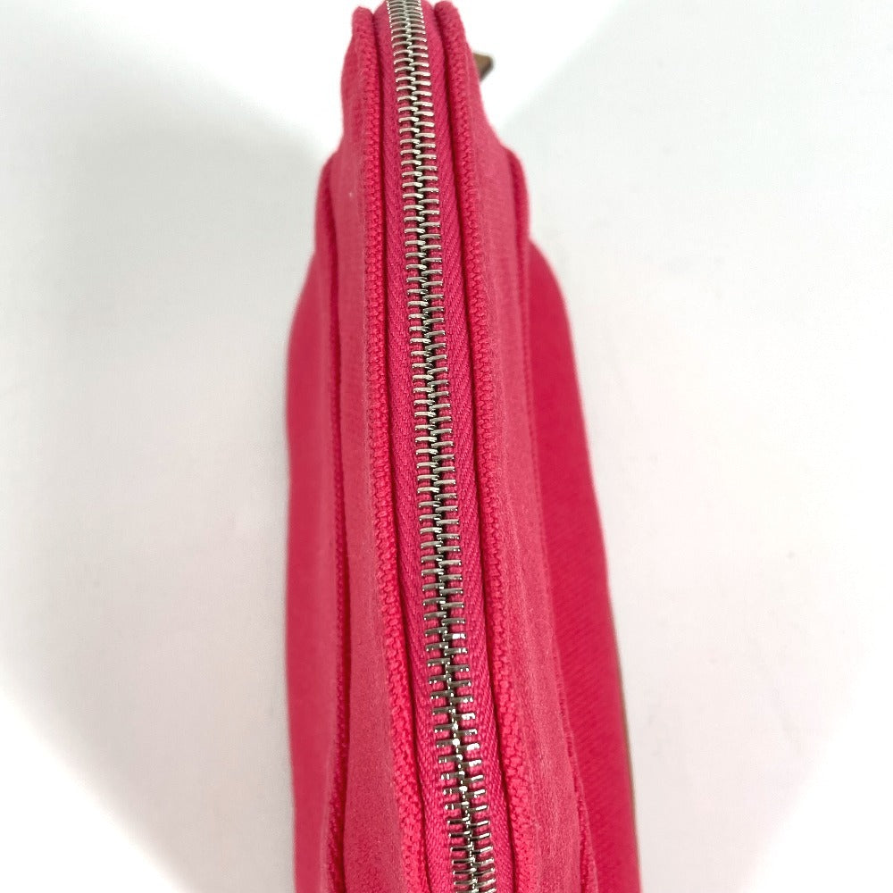 HERMES ボリードポーチ ミニミニ メイクポーチ 化粧ポーチ ポーチ コットン ユニセックス ハイビスカス ピンク