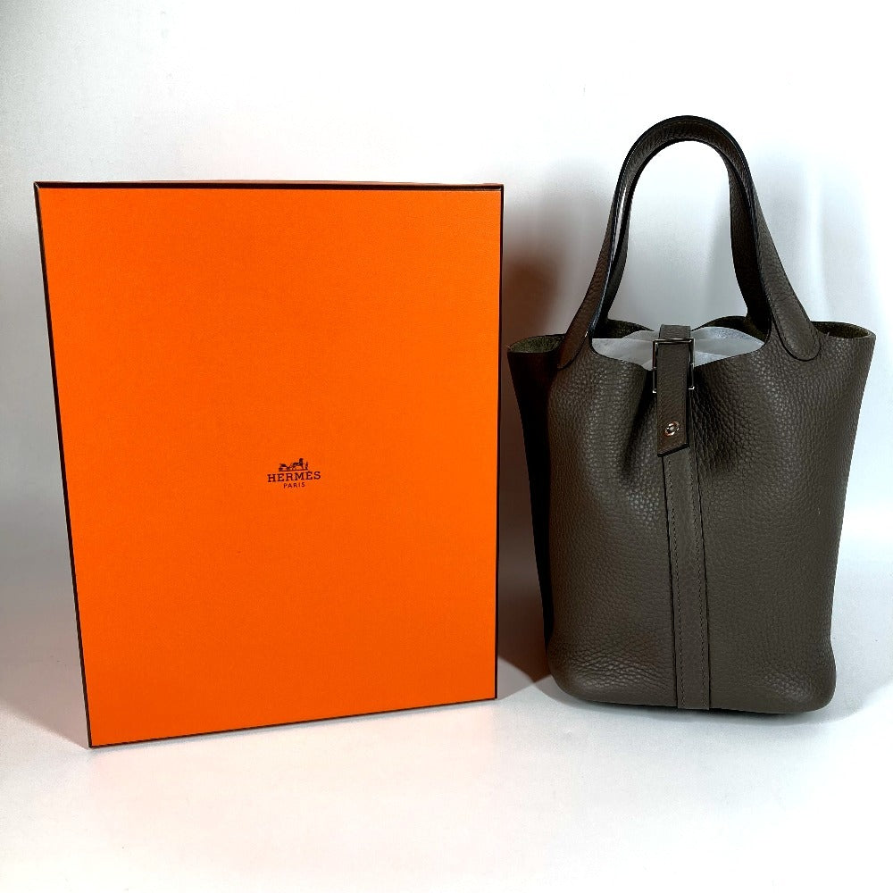 HERMES ピコタンロックPM ピコタン ロック PM トートバック カバン バック ハンドバッグ トリヨンクレマンス レディース エタン グレー