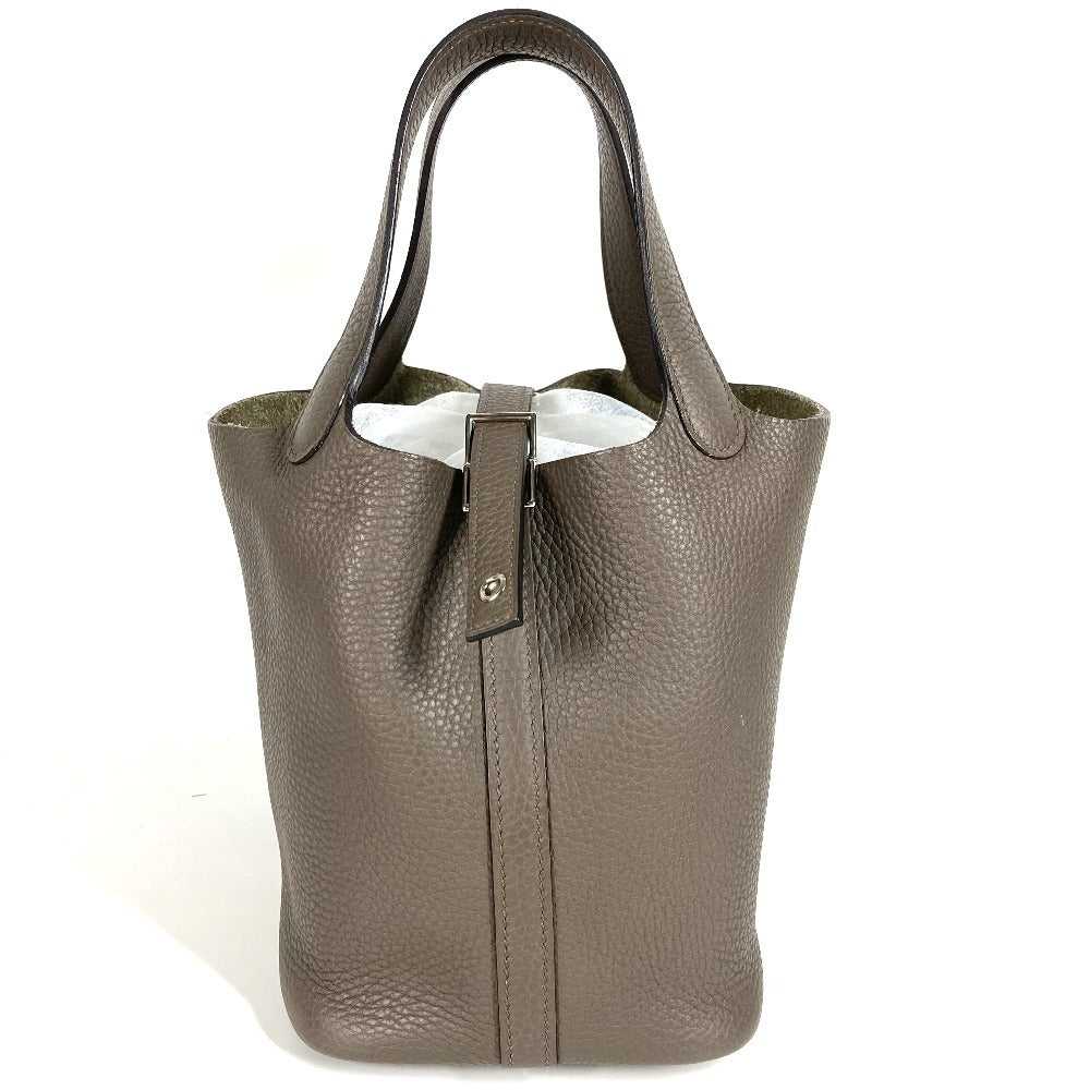 HERMES ピコタンロックPM ピコタン ロック PM トートバック カバン バック ハンドバッグ トリヨンクレマンス レディース エタン グレー
