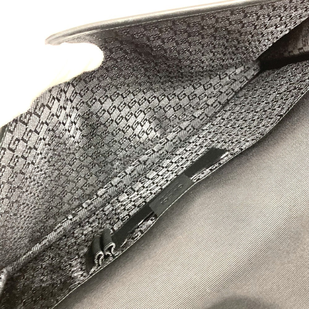 GUCCI 108841 Logo Bag Pouch Second Bag Document Bag Clutch Bag Nylon/Leather Unisex Black