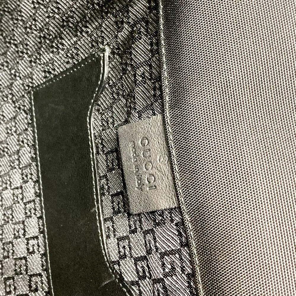 GUCCI 108841 Logo Bag Pouch Second Bag Document Bag Clutch Bag Nylon/Leather Unisex Black