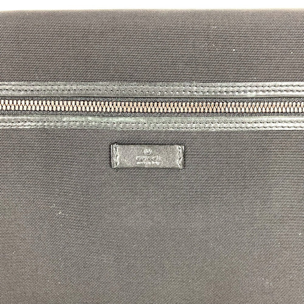 GUCCI 108841 Logo Bag Pouch Second Bag Document Bag Clutch Bag Nylon/Leather Unisex Black