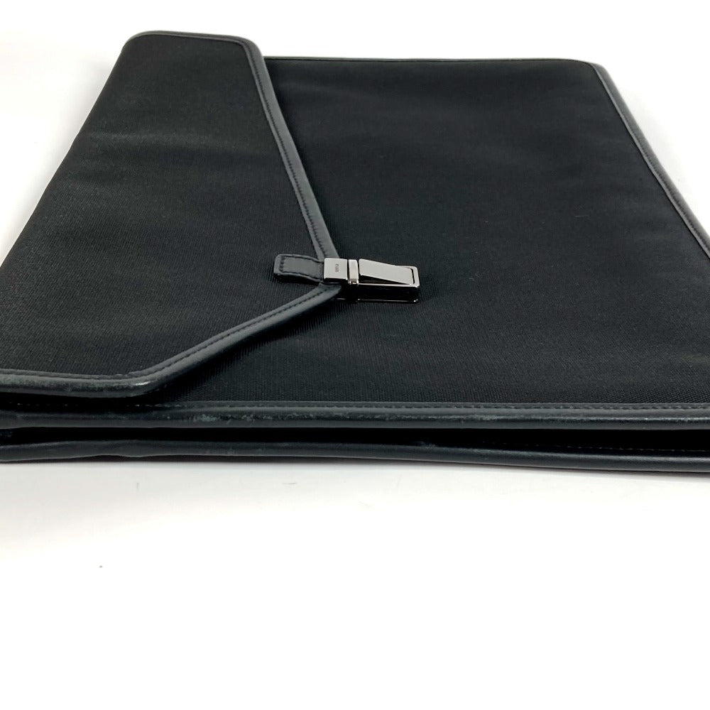 GUCCI 108841 Logo Bag Pouch Second Bag Document Bag Clutch Bag Nylon/Leather Unisex Black