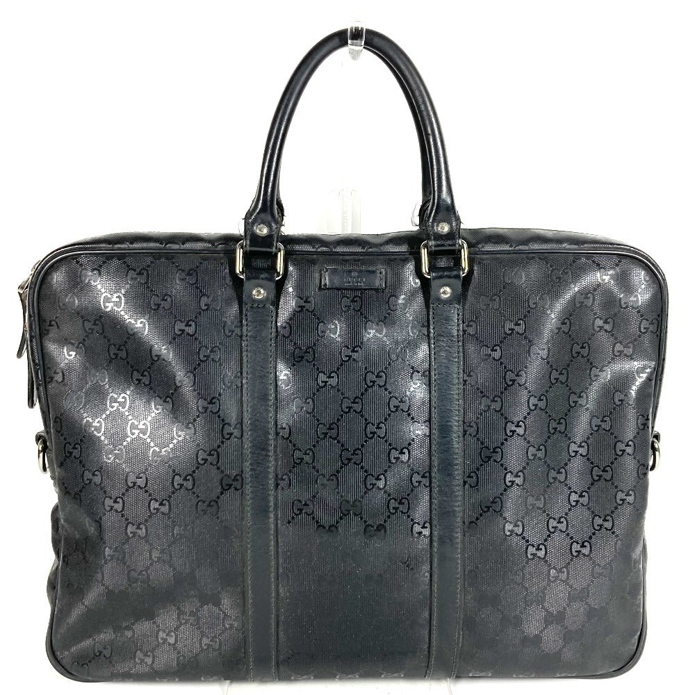 GUCCI 201480 GG Implement Logo Bag Tote Bag Handbag Document Bag Business Bag GG Implement Unisex Black