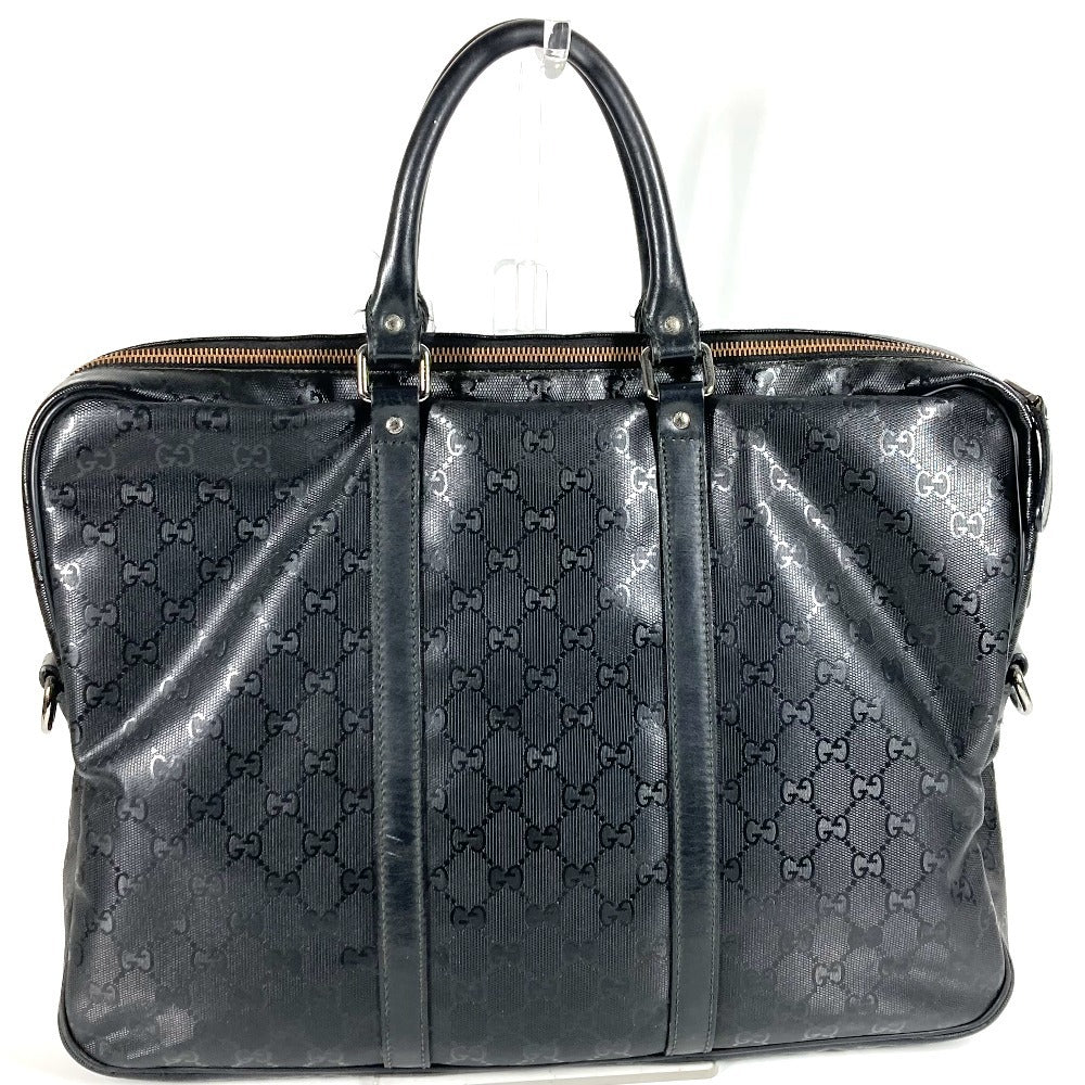 GUCCI 201480 GG Implement Logo Bag Tote Bag Handbag Document Bag Business Bag GG Implement Unisex Black