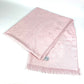 HERMES Stole "New Libris" Shawl Fringe Muffler Stole Cashmere Unisex Rose Pearl Pink