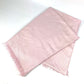 HERMES Stole "New Libris" Shawl Fringe Muffler Stole Cashmere Unisex Rose Pearl Pink