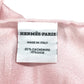 HERMES Stole "New Libris" Shawl Fringe Muffler Stole Cashmere Unisex Rose Pearl Pink