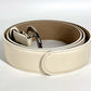 BVLGARI BVLGARI Logo Bottoms Belt Accessory Buckle Belt Belt Leather Men's White