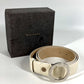 BVLGARI BVLGARI Logo Bottoms Belt Accessory Buckle Belt Belt Leather Men's White