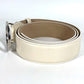 BVLGARI BVLGARI Logo Bottoms Belt Accessory Buckle Belt Belt Leather Men's White