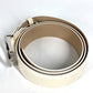 BVLGARI BVLGARI Logo Bottoms Belt Accessory Buckle Belt Belt Leather Men's White