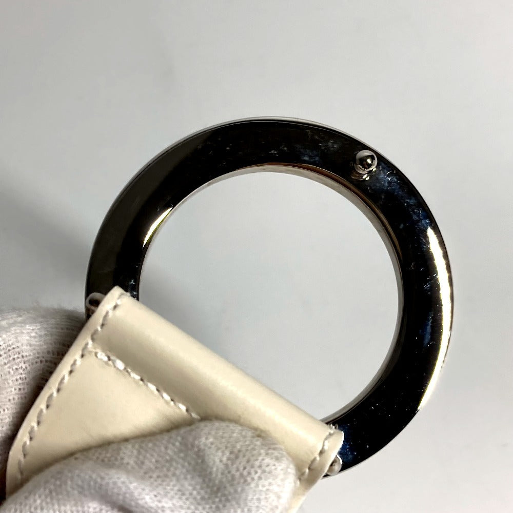 BVLGARI BVLGARI Logo Bottoms Belt Accessory Buckle Belt Belt Leather Men's White