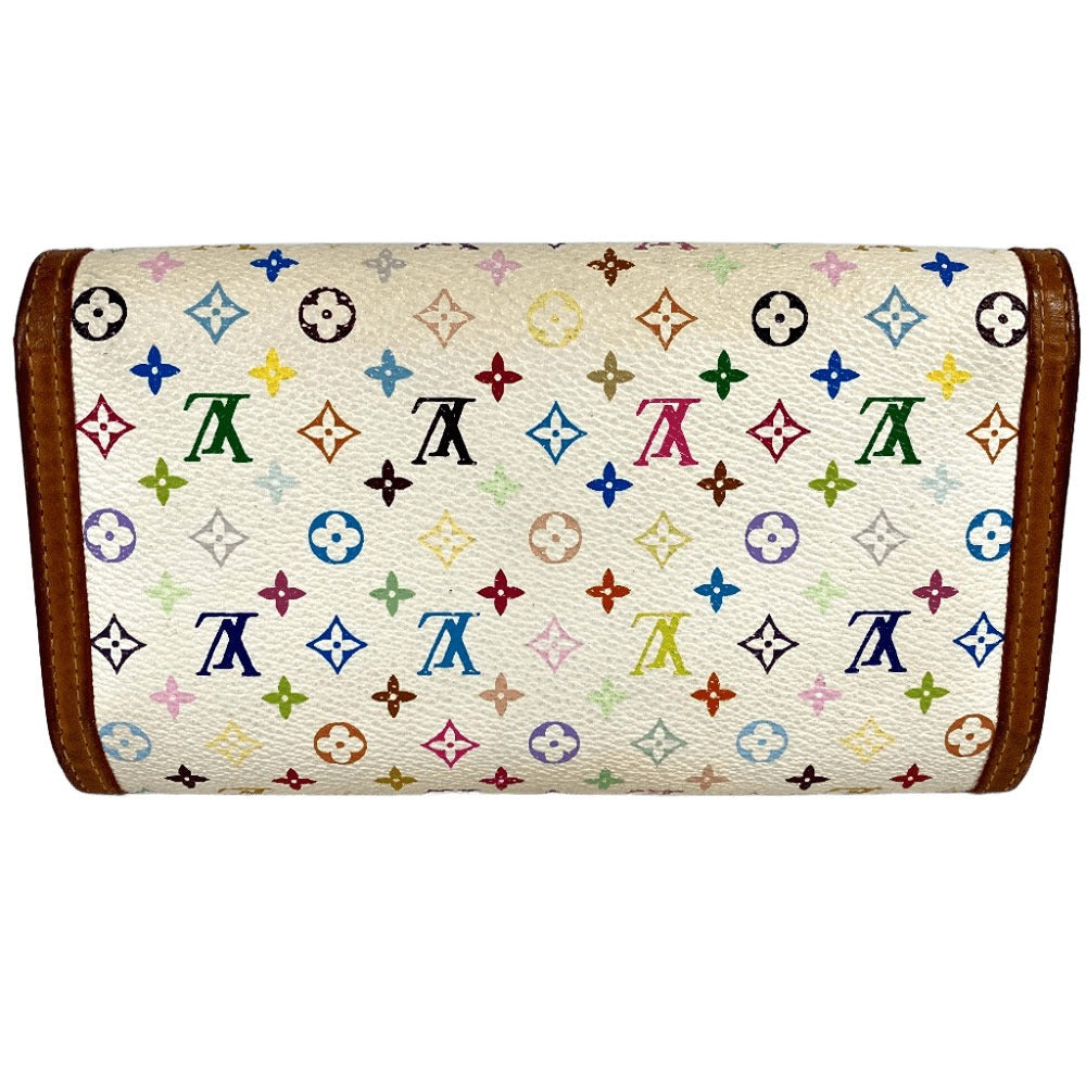 LOUIS VUITTON M92659 モノグラムマルチカラー ポルトトレゾールインターナショナル ロングウォレット 3つ折り 長財布 モノグラムマルチカラーキャンバス ユニセックス ホワイト