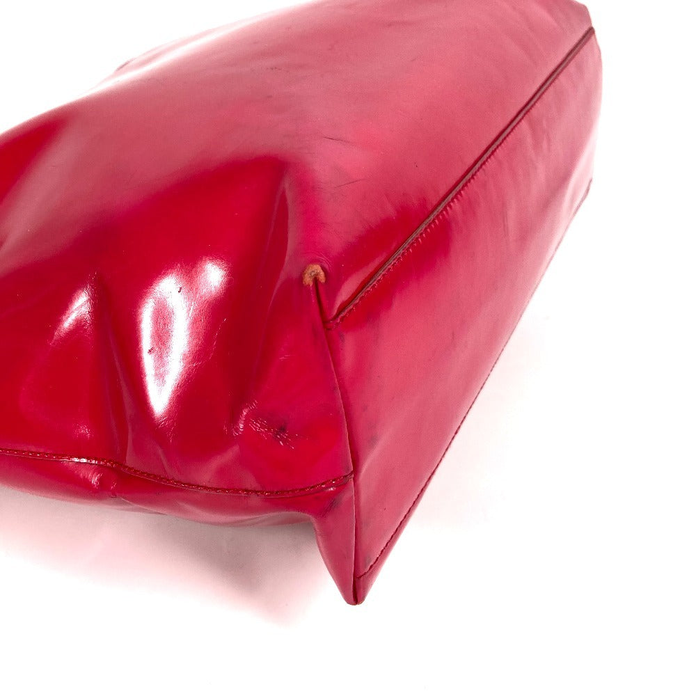 PRADA Plastic Handle Triangle Logo Triangle Logo Plate Tote Bag Bag Handbag Enamel Women's Pink