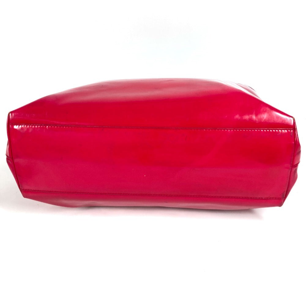 PRADA Plastic Handle Triangle Logo Triangle Logo Plate Tote Bag Bag Handbag Enamel Women's Pink