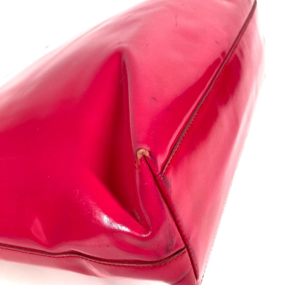 PRADA Plastic Handle Triangle Logo Triangle Logo Plate Tote Bag Bag Handbag Enamel Women's Pink