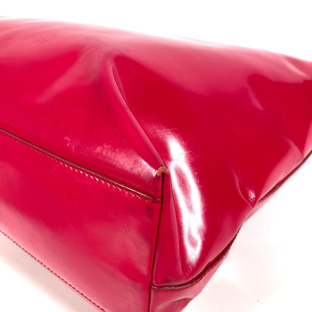 PRADA Plastic Handle Triangle Logo Triangle Logo Plate Tote Bag Bag Handbag Enamel Women's Pink