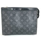 LOUIS VUITTON M61692 Monogram Eclipse Pochette Voyage MM Bag Pouch Second Bag Clutch Bag Monogram Eclipse Canvas Unisex Black