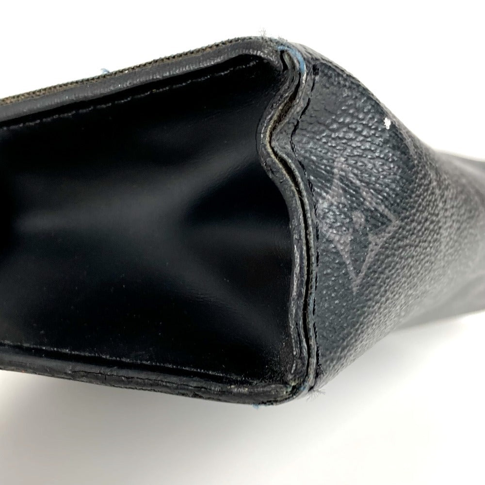 LOUIS VUITTON M61692 Monogram Eclipse Pochette Voyage MM Bag Pouch Second Bag Clutch Bag Monogram Eclipse Canvas Unisex Black
