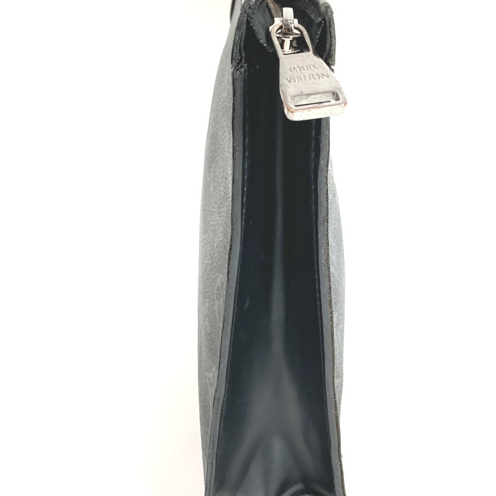 LOUIS VUITTON M61692 Monogram Eclipse Pochette Voyage MM Bag Pouch Second Bag Clutch Bag Monogram Eclipse Canvas Unisex Black