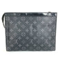 LOUIS VUITTON M61692 Monogram Eclipse Pochette Voyage MM Bag Pouch Second Bag Clutch Bag Monogram Eclipse Canvas Unisex Black