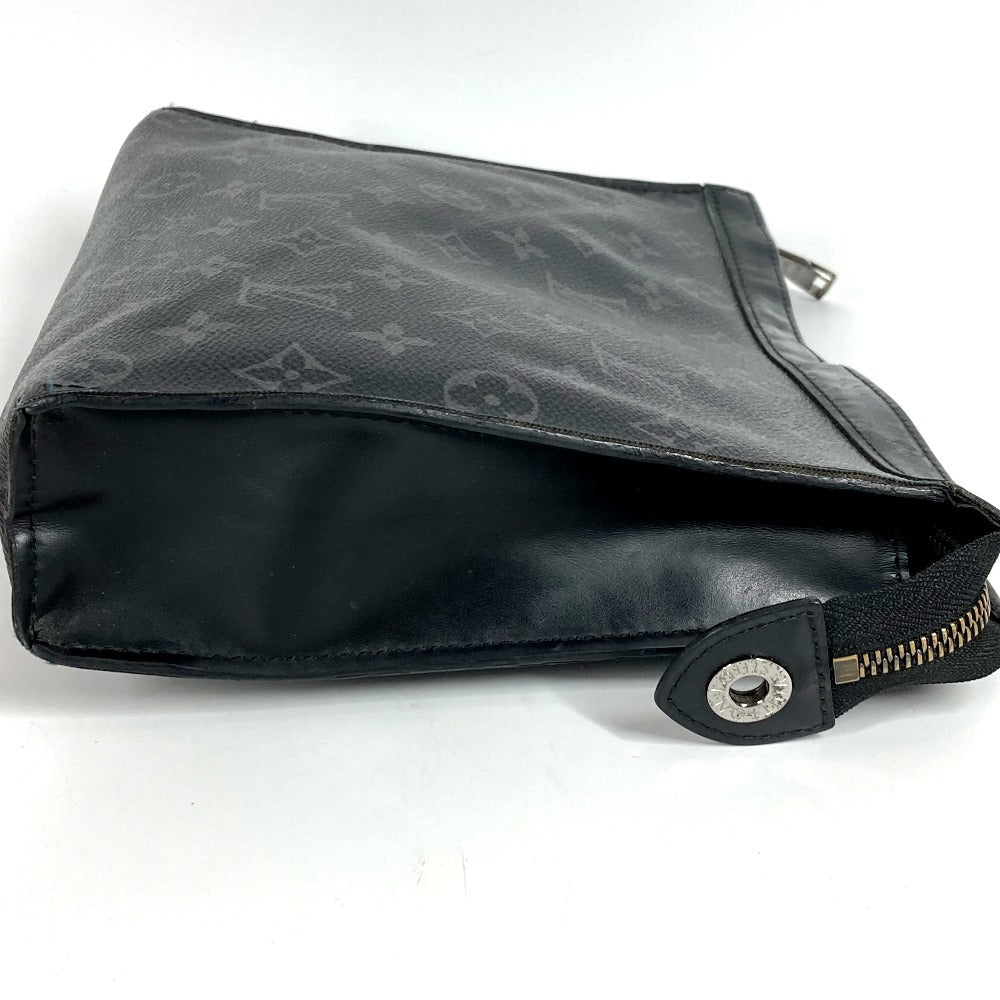 LOUIS VUITTON M61692 Monogram Eclipse Pochette Voyage MM Bag Pouch Second Bag Clutch Bag Monogram Eclipse Canvas Unisex Black