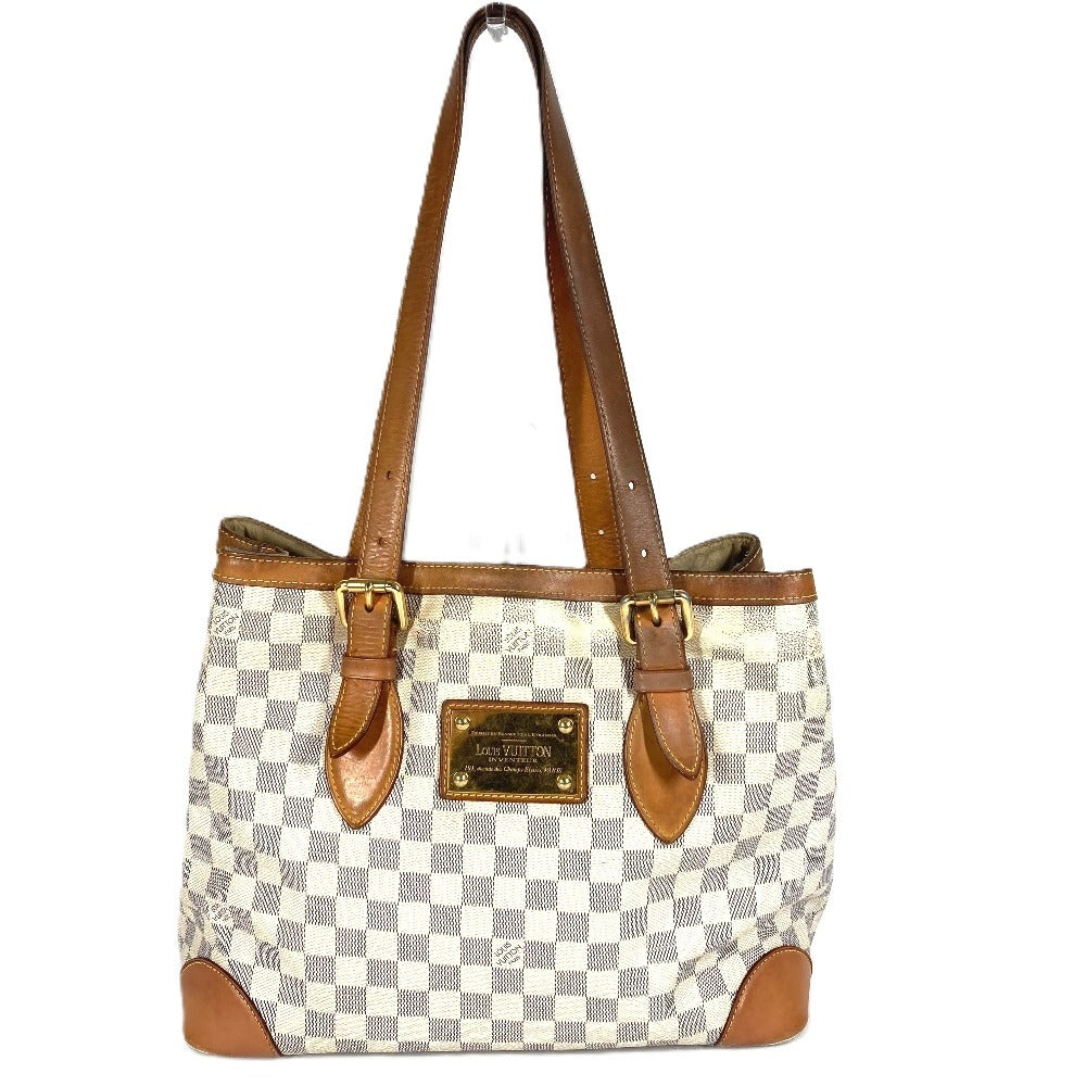 LOUIS VUITTON N51206 Damier Azur Hampstead MM Hampstead MM Bag Tote Bag Shoulder Bag Damier Azur Canvas Women's White