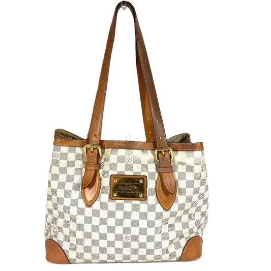 LOUIS VUITTON N51206 Damier Azur Hampstead MM Hampstead MM Bag Tote Bag Shoulder Bag Damier Azur Canvas Women's White