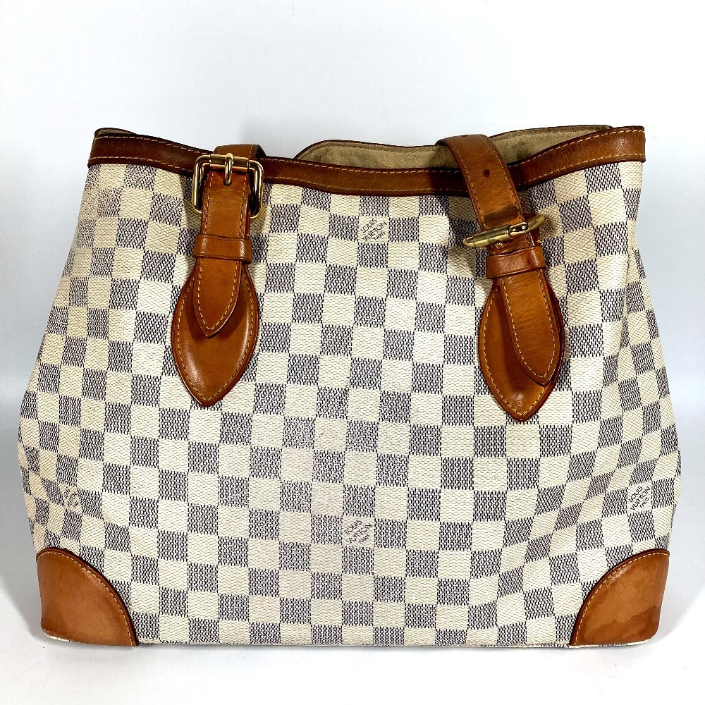 LOUIS VUITTON N51206 Damier Azur Hampstead MM Hampstead MM Bag Tote Bag Shoulder Bag Damier Azur Canvas Women's White