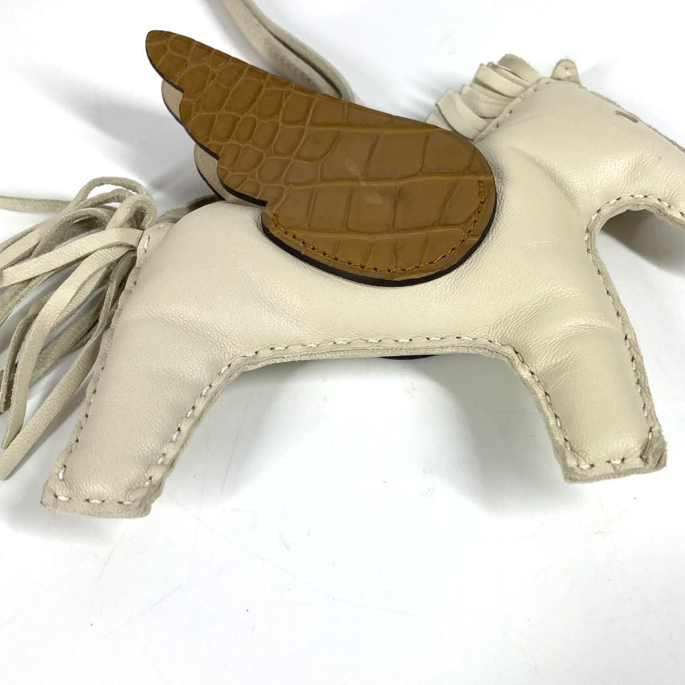 HERMES ロデオ ペガサス タッチ MM バッグチャーム 馬 チャーム アニョーミロ ユニセックス クレ/クラフト ホワイト系 - brandshop-reference