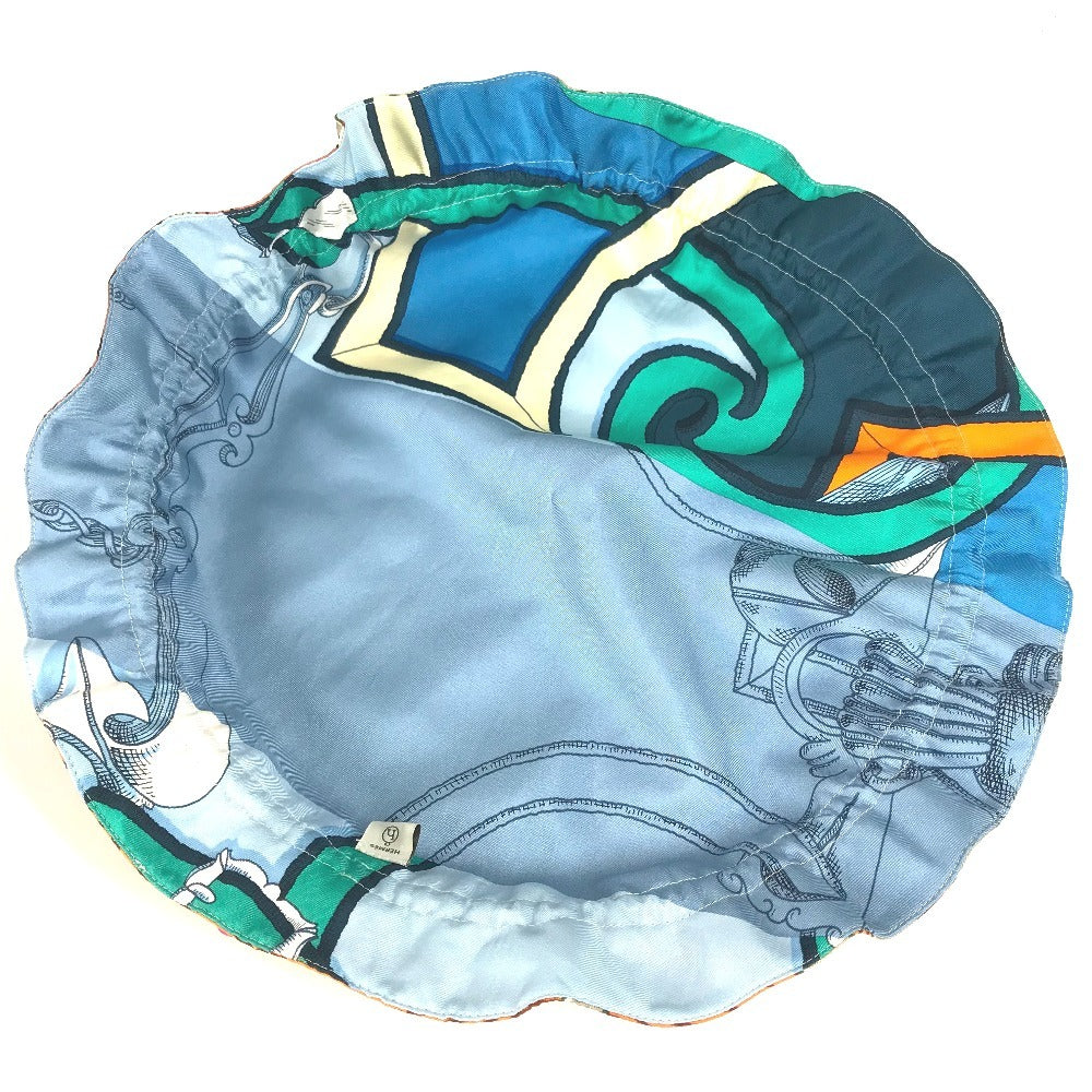 HERMES petit h Petit Ash Drawstring Makeup Pouch Cosmetic Pouch Pouch Silk Unisex Orange