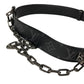 LOUIS VUITTON M0179V Monogram Eclipse Suntulle Signature Chain 35MM Chain Belt Monogram Eclipse Canvas Men's Black