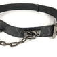 LOUIS VUITTON M0179V Monogram Eclipse Suntulle Signature Chain 35MM Chain Belt Monogram Eclipse Canvas Men's Black