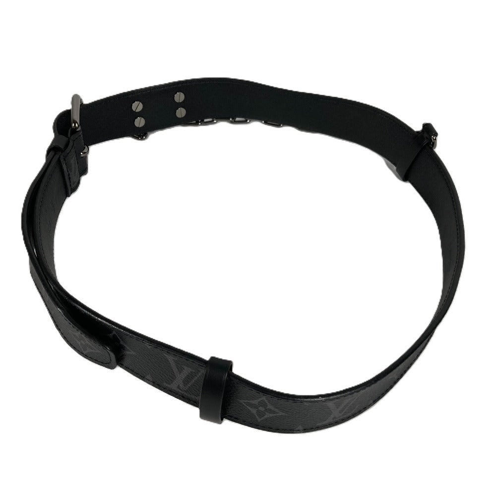 LOUIS VUITTON M0179V Monogram Eclipse Suntulle Signature Chain 35MM Chain Belt Monogram Eclipse Canvas Men's Black