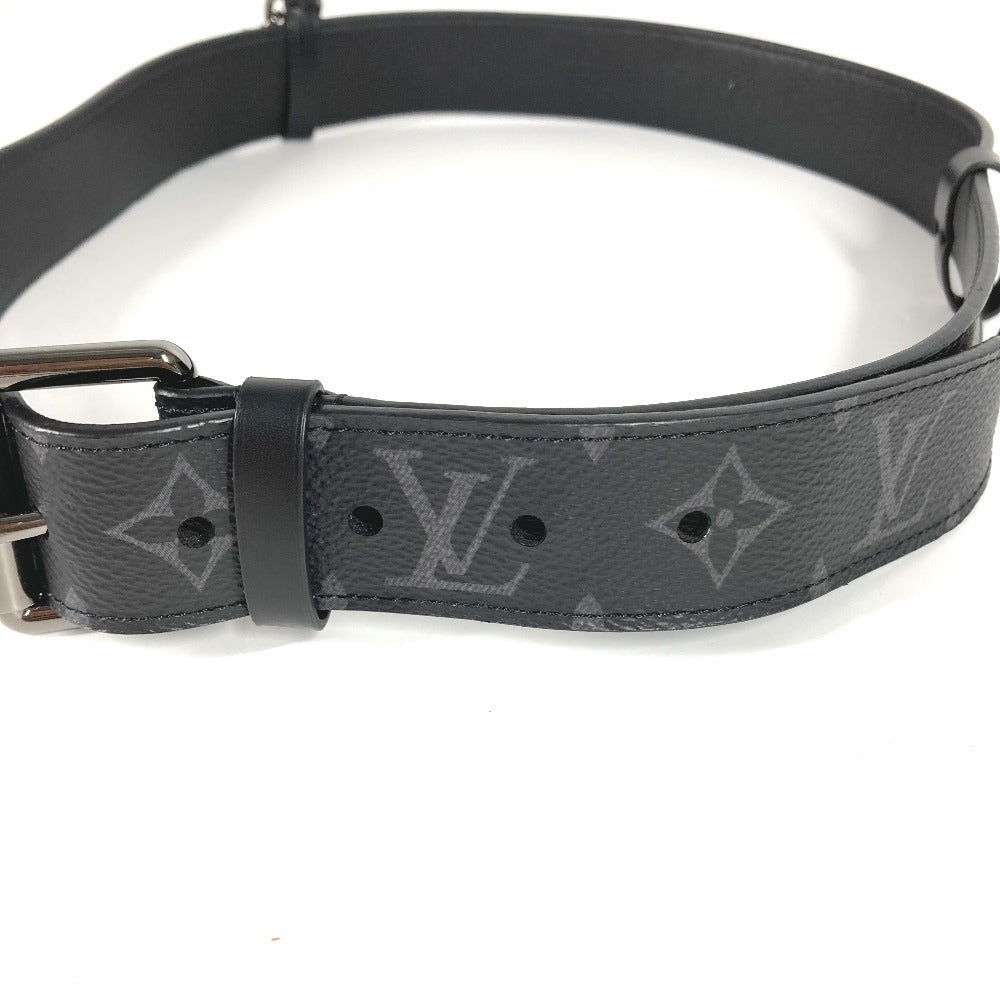 LOUIS VUITTON M0179V Monogram Eclipse Suntulle Signature Chain 35MM Chain Belt Monogram Eclipse Canvas Men's Black