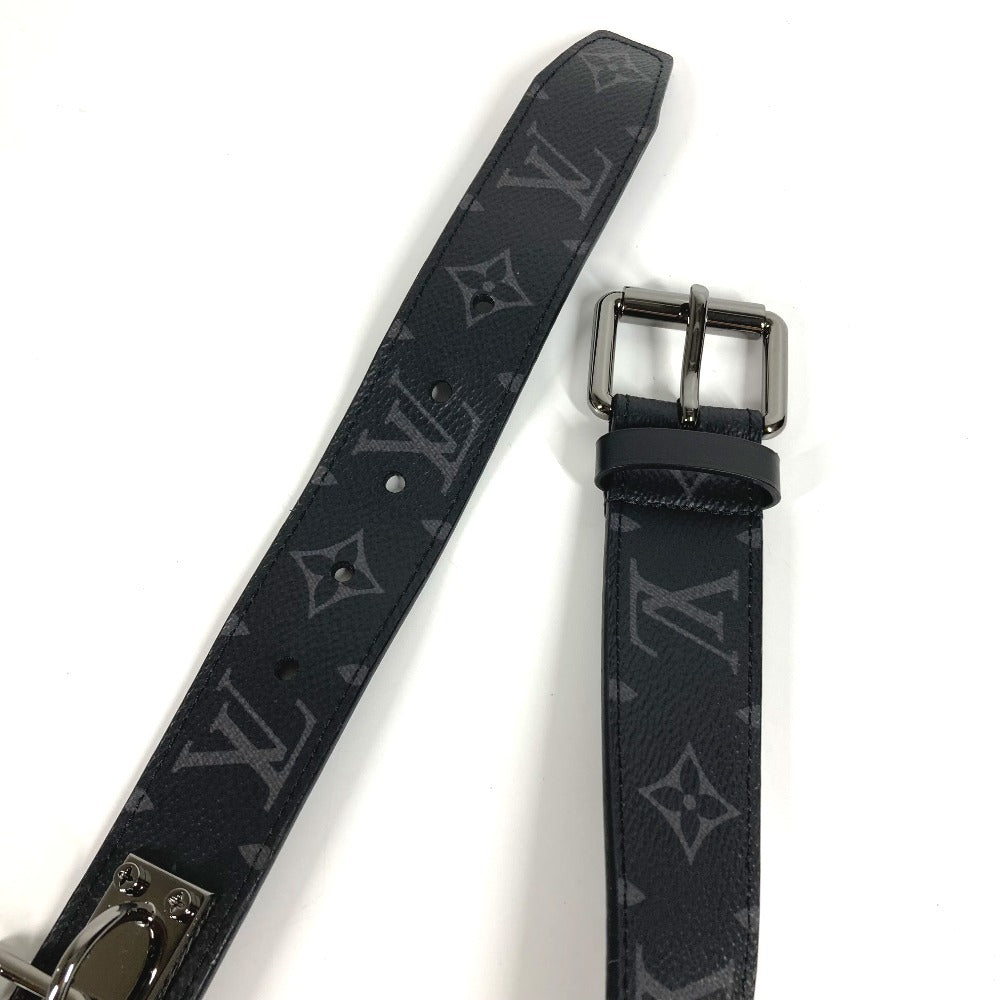 LOUIS VUITTON M0179V Monogram Eclipse Suntulle Signature Chain 35MM Chain Belt Monogram Eclipse Canvas Men's Black