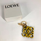 LOEWE C821232X06 Logo Anagram Charm (Calf) Bag Charm Keychain Leather Unisex Yellow
