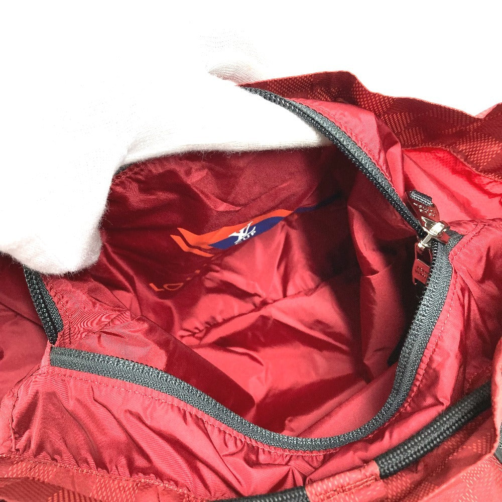 LOUIS VUITTON ダミエ・アバンチュール アヴァンチュール ライトパック カバン リュック 収納 ポーチ 折り畳み リュックサック ナイロン ユニセックス レッド