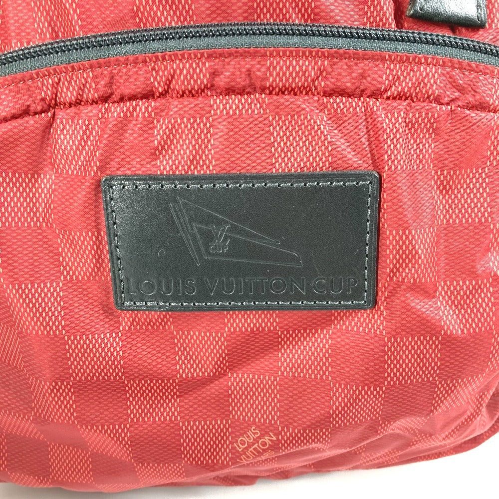 LOUIS VUITTON ダミエ・アバンチュール アヴァンチュール ライトパック カバン リュック 収納 ポーチ 折り畳み リュックサック ナイロン ユニセックス レッド