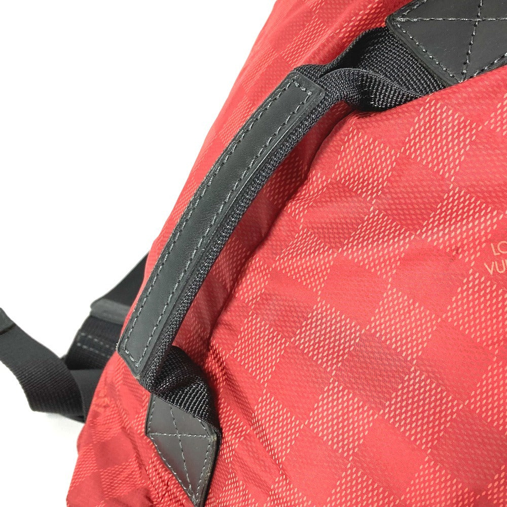 LOUIS VUITTON ダミエ・アバンチュール アヴァンチュール ライトパック カバン リュック 収納 ポーチ 折り畳み リュックサック ナイロン ユニセックス レッド